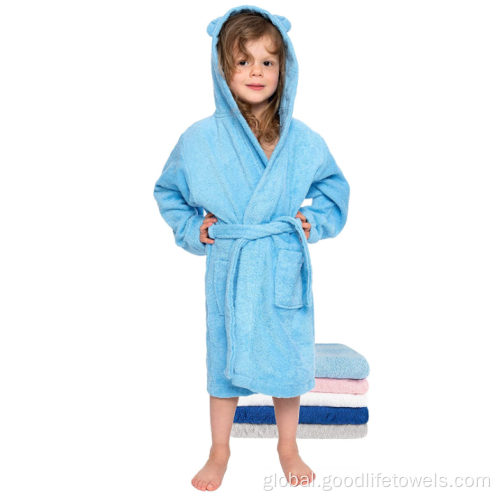 China children bathrobe cotton terry kids poncho bath robe Manufactory